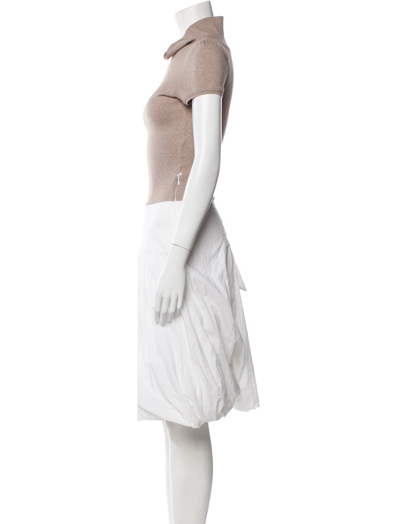 Brunello Cucinelli Mock Neck Midi Length Dress